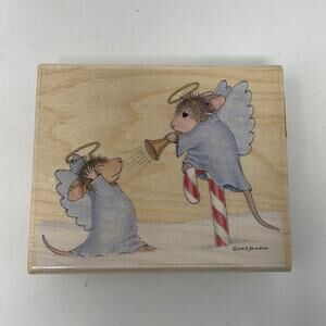New! Retired House-Mouse Sweet Music 2008 wooden rubber stamp - never used